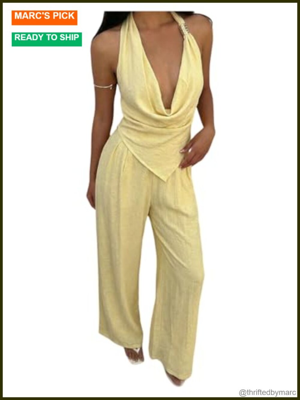 Women's Linen Set Summer 2 Piece Outfits Sleeveless Pants Set